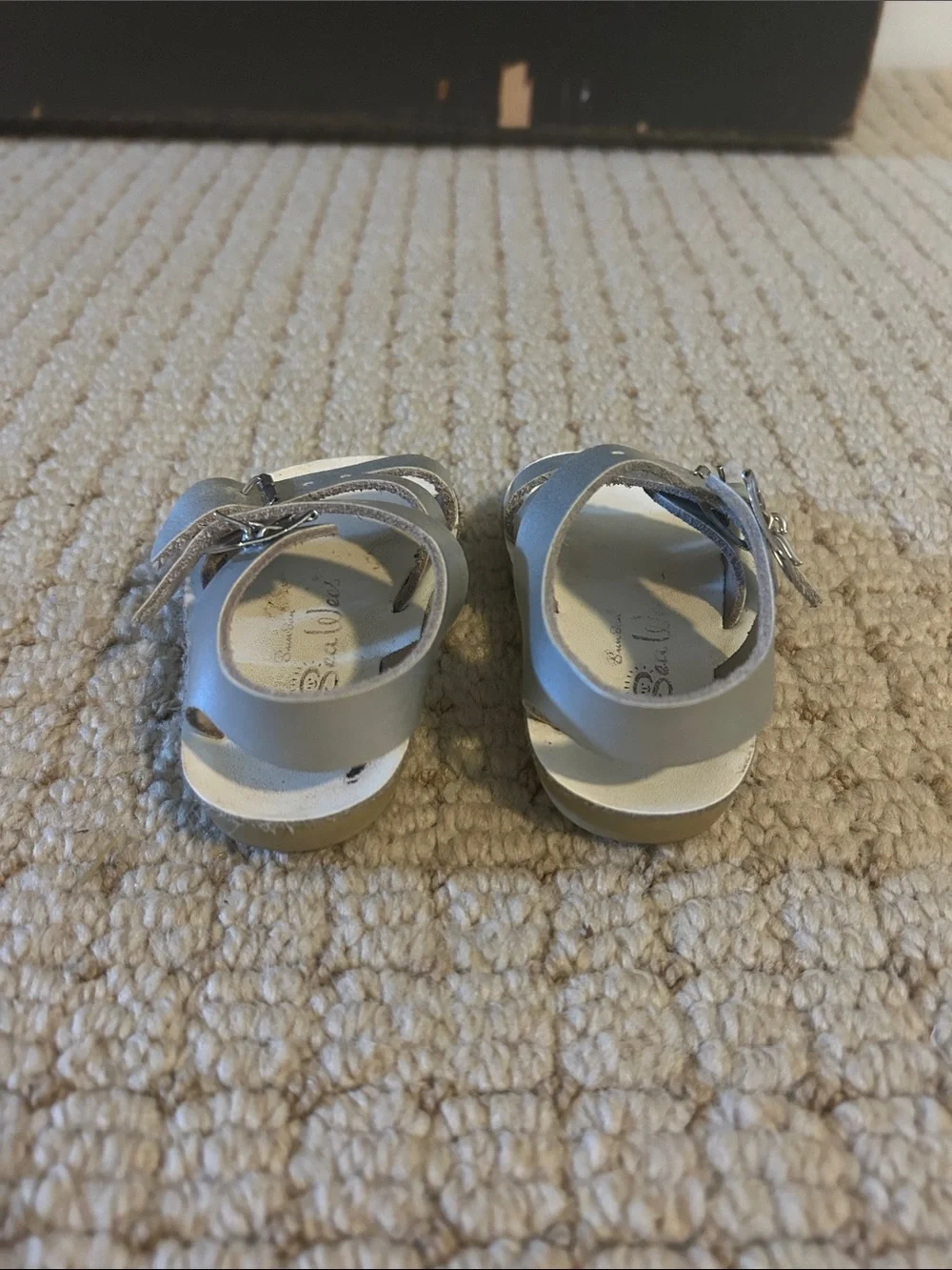 Sun Sans Sea Wee Kids Silver Metallic Buckle Sandals